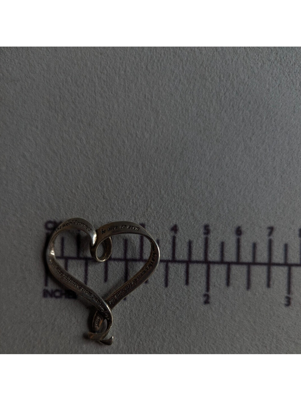 925 Pendant Laurel Elliot Sterling Silver Heart Pendant Helen Keller Quote 4.9g - Picture 11 of 11
